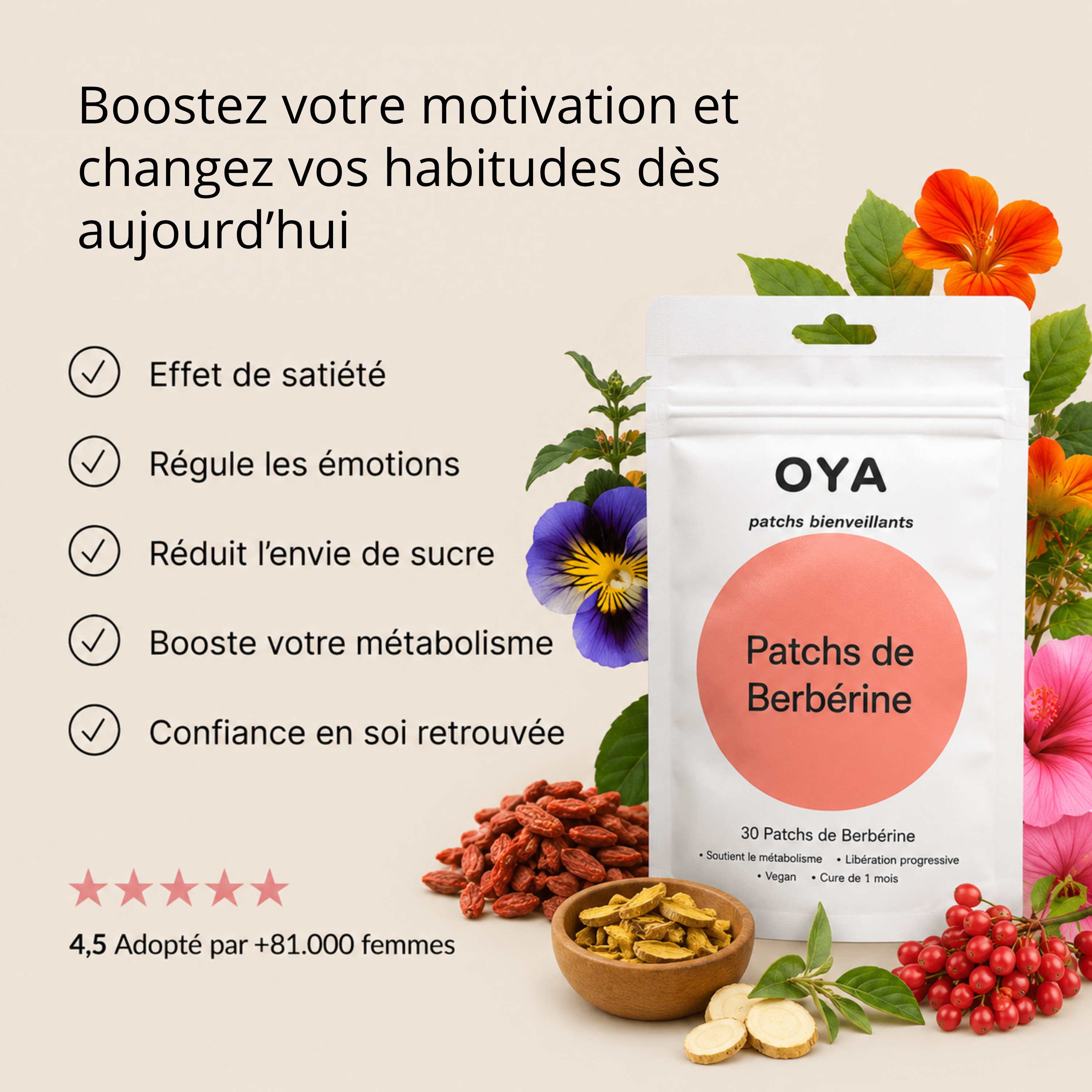 Patchs Minceur à la Berbérine  | La perte de poids sans effort